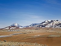 ALMA antennas on the Chajnantor Plateau