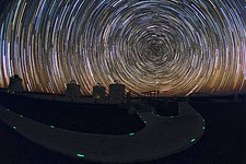 Startrails over the VLT platform
