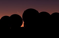 Crescent Moon over ALMA