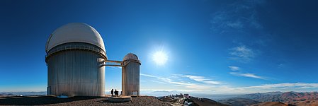 Behind the ESO 3.6-metre telescope