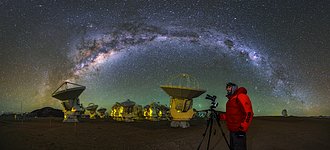 Milky Way Arcs Over ALMA