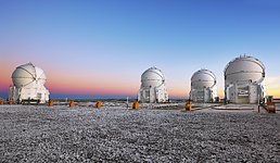 Auxiliary Telescopes at twilight