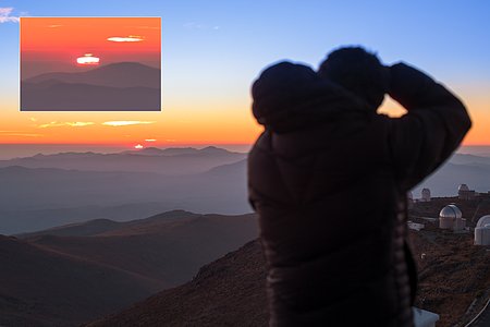 Green flash at La Silla