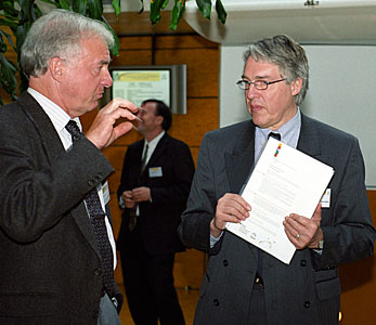 Martin Cullum and Claus Madsen at first EIROforum Technology Transfer Conference