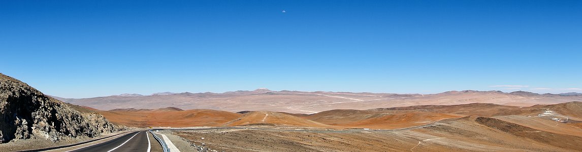 Panoramic view of Cerro Armazones from Paranal