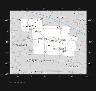 The dwarf galaxy IC 1613 in the constellation of Cetus