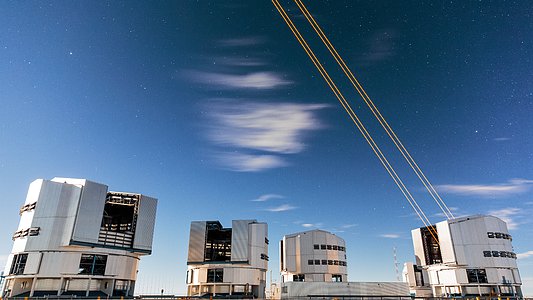The most powerful laser guide star system in the world sees first light at the Paranal Observatory