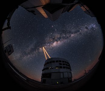 The most powerful laser guide star system in the world sees first light at the Paranal Observatory