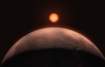 Artist’s impression of a sub-Earth-mass planet orbiting Barnard’s star