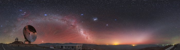 View above the Swedish/ESO Submillimetre Telescope