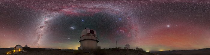 View above the Danish 1.54-metre telescope