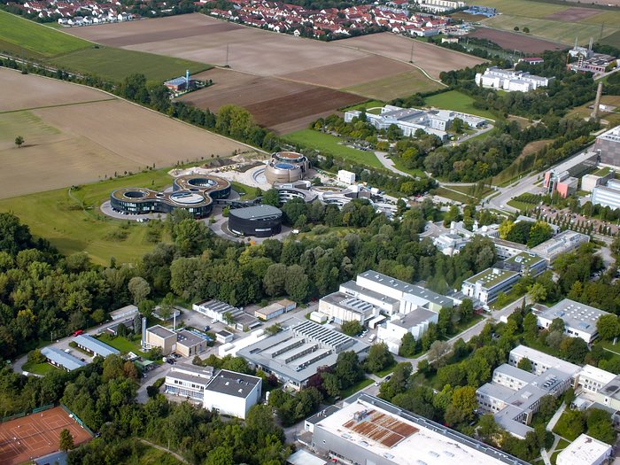 Aerial view of ESO Headquarters and surrounding area