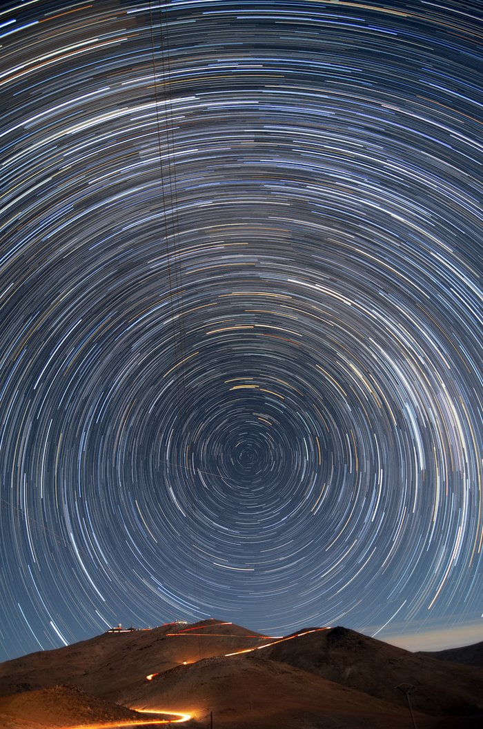 Star trails over La Silla