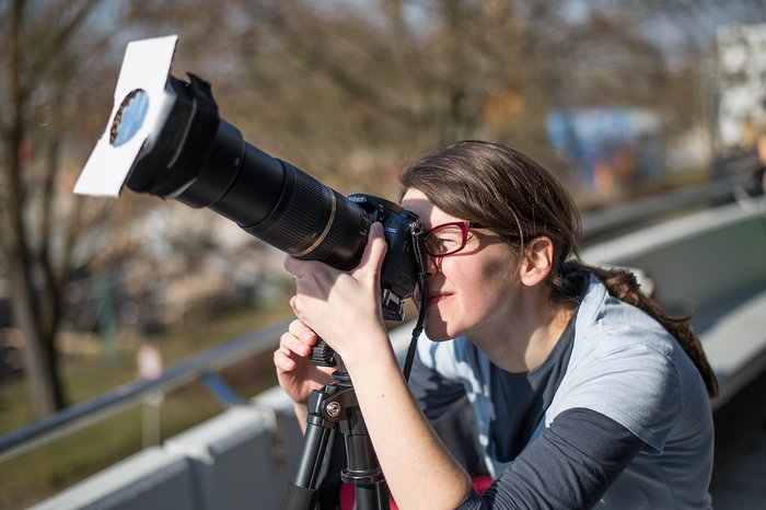 Solar eclipse 2015 at ESO HQ