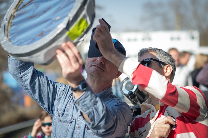 Solar eclipse 2015 at ESO HQ