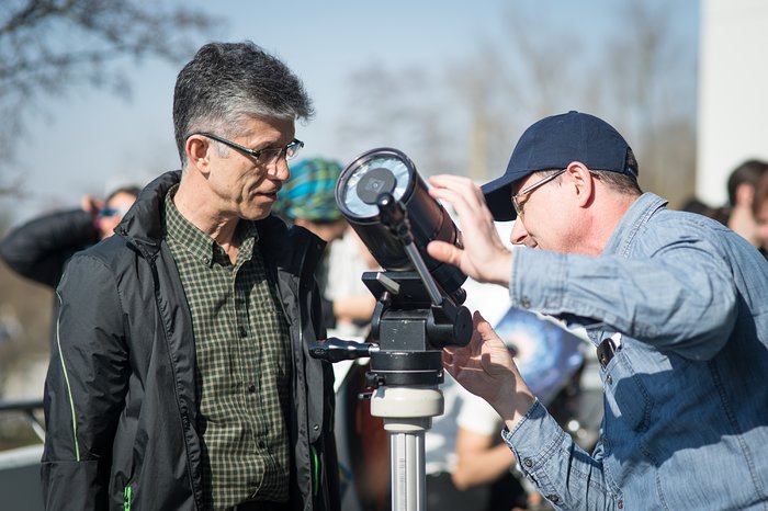 Solar eclipse 2015 at ESO HQ