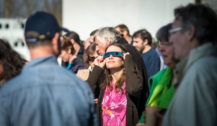 Solar eclipse 2015 at ESO HQ