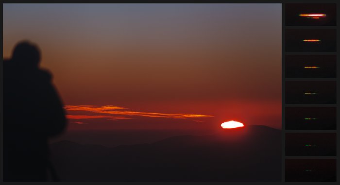 Green flash at sunset over La Silla