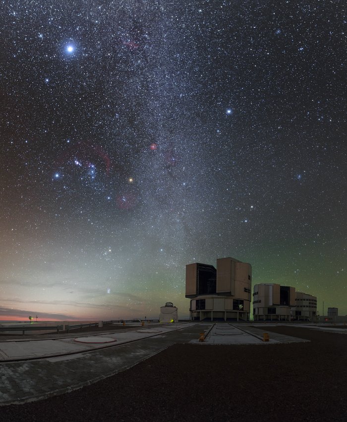 Colourful skies over Paranal Observatory