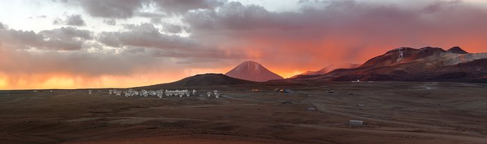 Breathtaking sunset over the Chajnantor Plateau