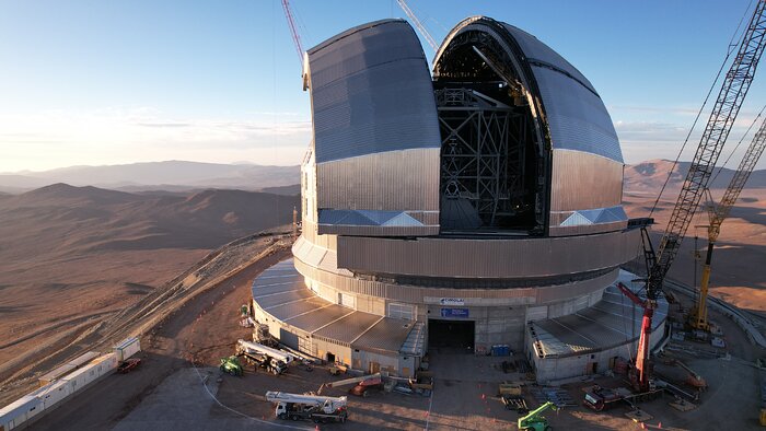 Drone image of the ELT’s dome