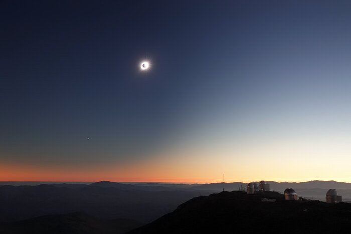 Diamond ring over La Silla Observatory