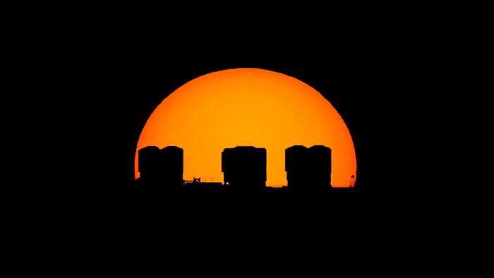 Silhouette of Paranal Observatory