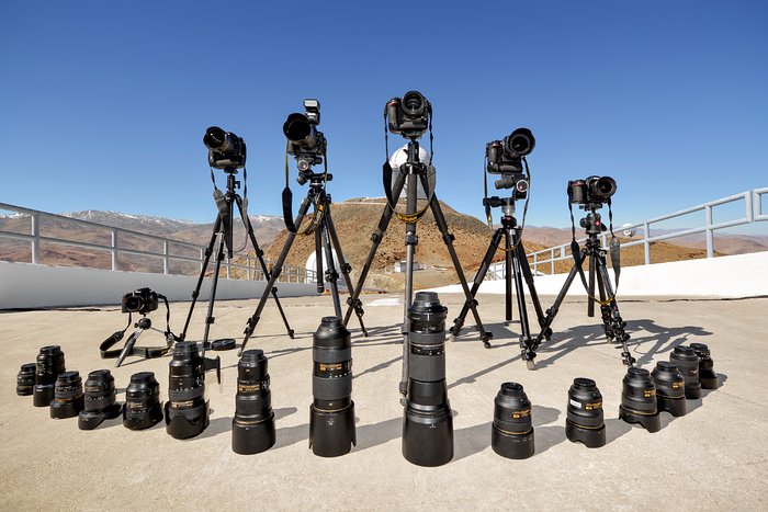 Impressive array of Nikon equipment for astrophotography