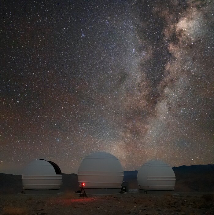 Milky Way above ESO telescopes