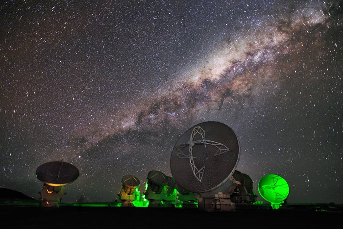 Lights under the Milky Way