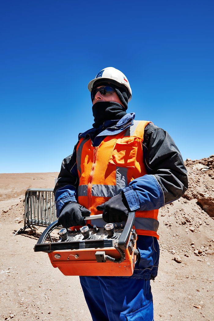 Conduciendo el transportador de ALMA