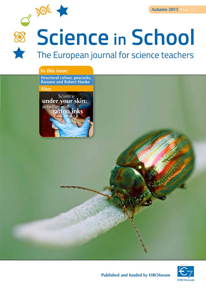 Copertina del n. 33 di Science in School – autunno 2015