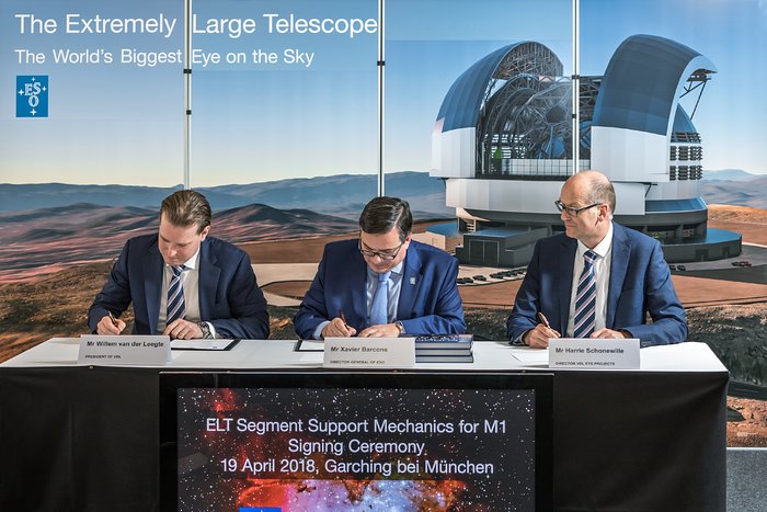 Contract Signed for ELT M1 Segment Supports