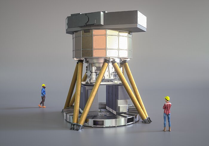 3D rendering of the ELT's MICADO instrument