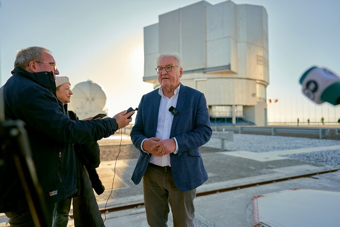 Bundespräsident Steinmeier am Paranal-Observatorium der ESO