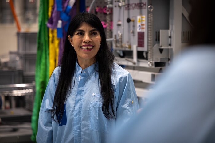 La Ministra Lincolao en el Large Integration Hall