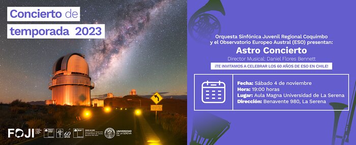 Folleto promocional Astro Concierto 2023