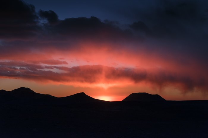 Pink Chajnantor clouds