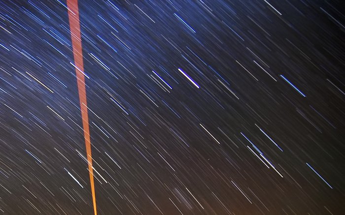 The VLT's Laser Guide Star and star trails