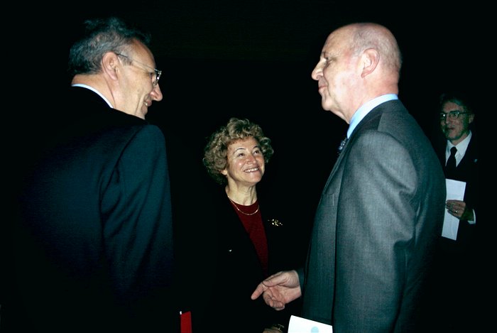 Catherine Cesarsky, Philippe Busquin and Prof. Paul Pâquet at ESO Information Day