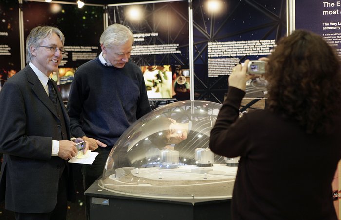 Claus Madsen and Evert Meurs at the ESO information stand at Dublin City University