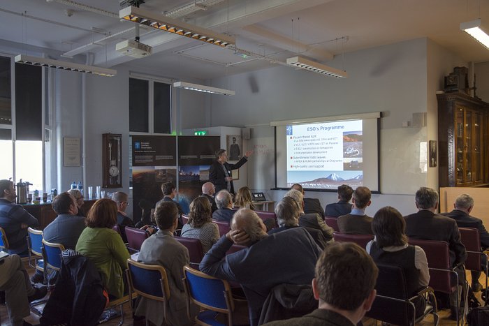 Mark Casali presenting the ELT and ESO at Trinity College, Dublin