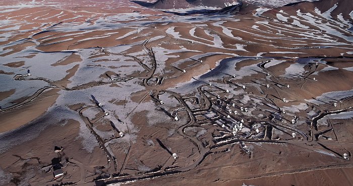 ALMA Observatory seen from the sky