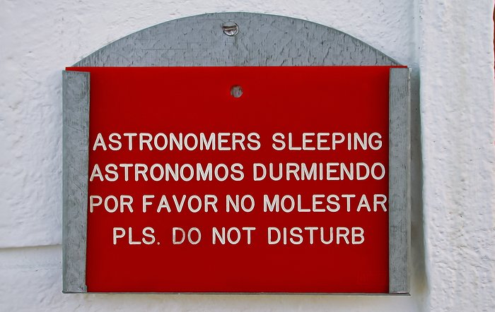 Astronomers sleeping