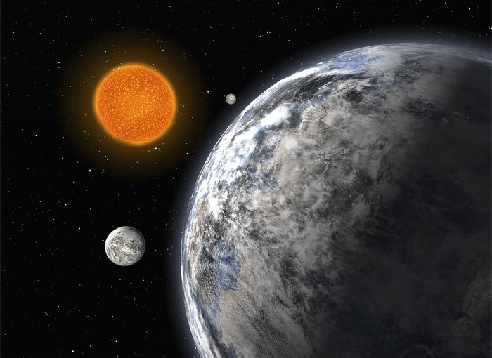 A trio of super-Earths (artist's impression)