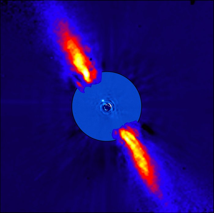 Beta Pictoris vista en el infrarojo