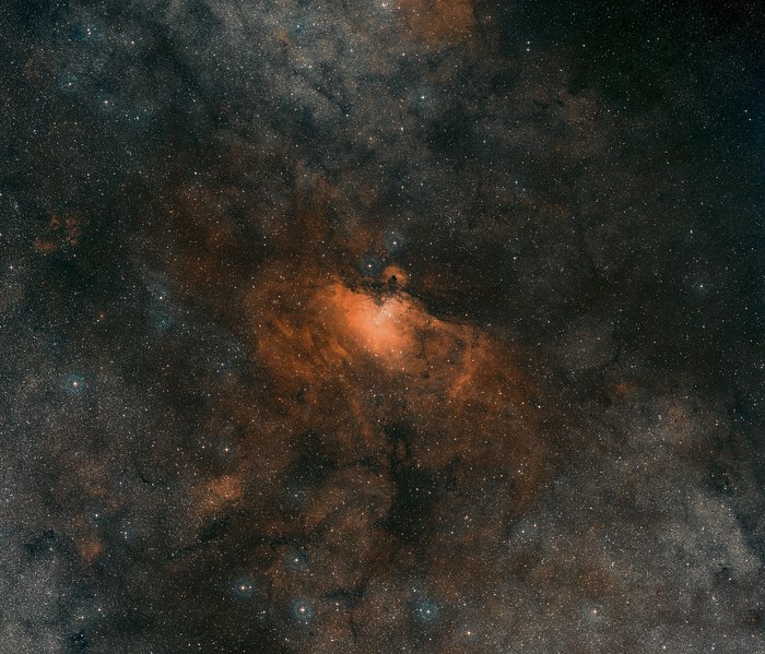 Digitized sky survey image of the Eagle Nebula