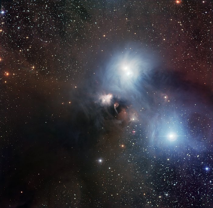 R Coronae Australis området optaget med Wide Fiel Imager på La Silla