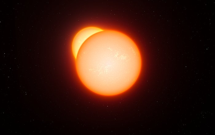 Artist’s impression of eclipsing binary