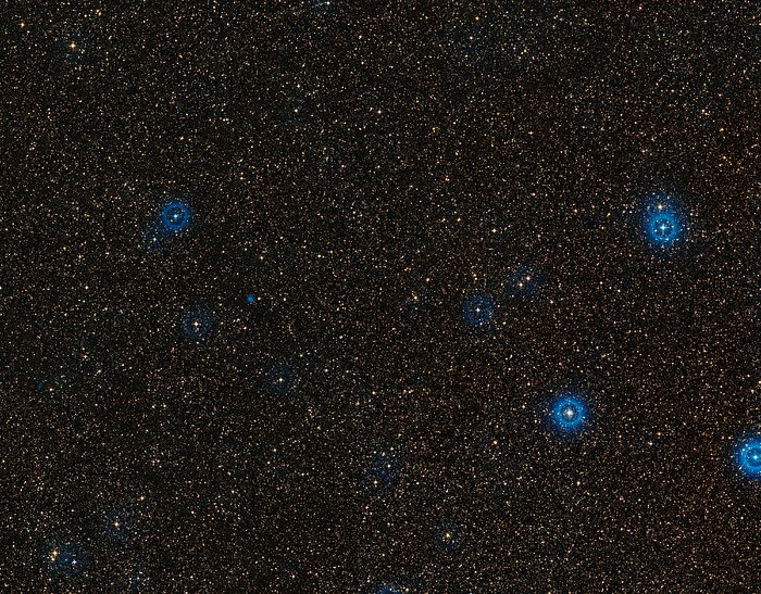 Wide-field view of the sky around the nearby brown dwarf pair Luhman 16AB